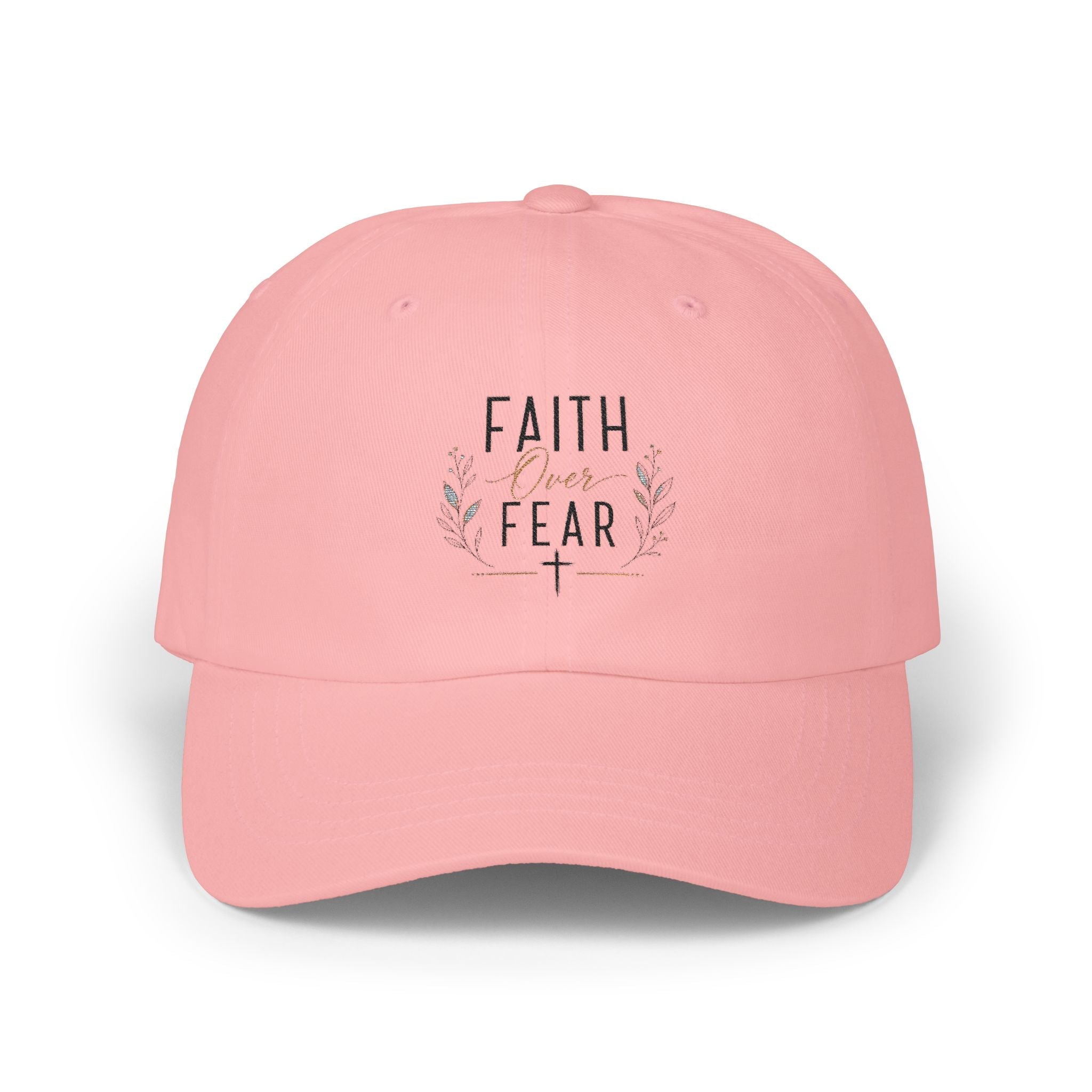 Faith Over Fear Cap — Minimal Christian Baseball Hat by Printify
