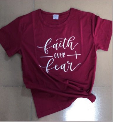 Faith Over Fear Christian T-Shirt Religion Clothing For Women Faith Shirt by Grace & Grit
