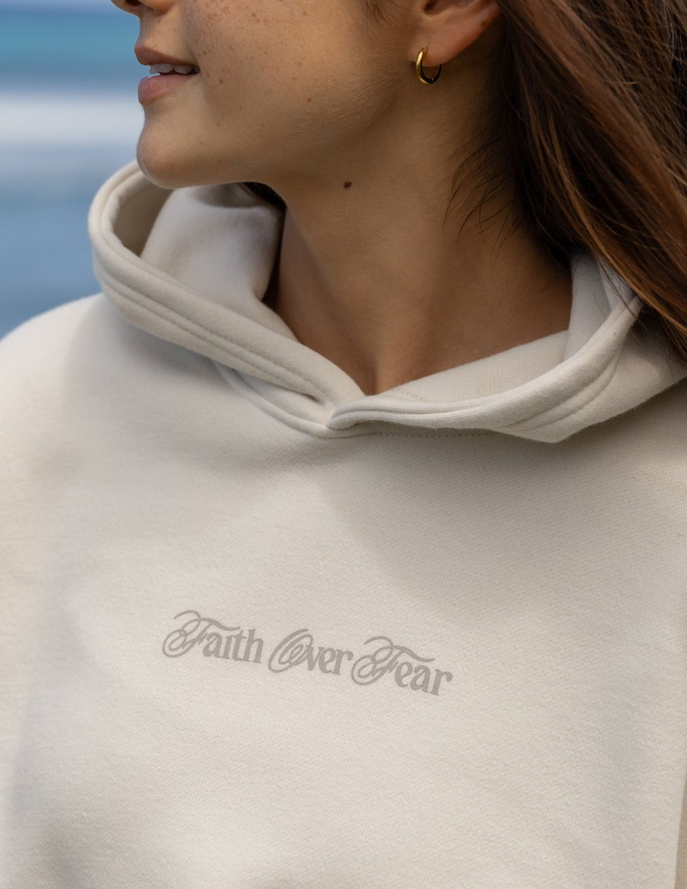 Faith Over Fear Taupe Unisex Hoodie - Grace & Grit Boutique