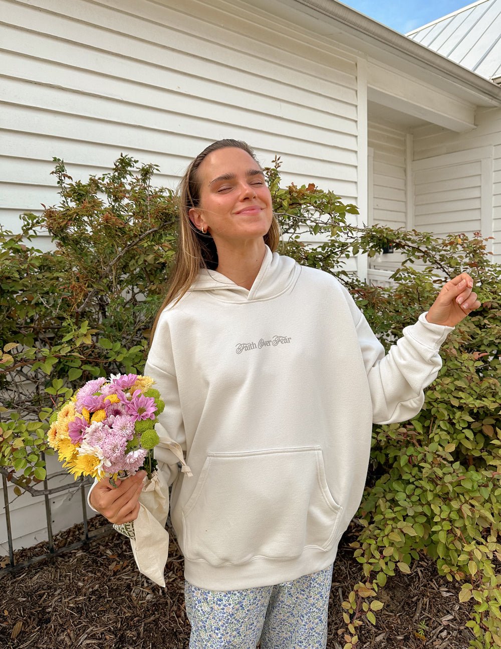 Faith Over Fear Taupe Unisex Hoodie - Grace & Grit Boutique