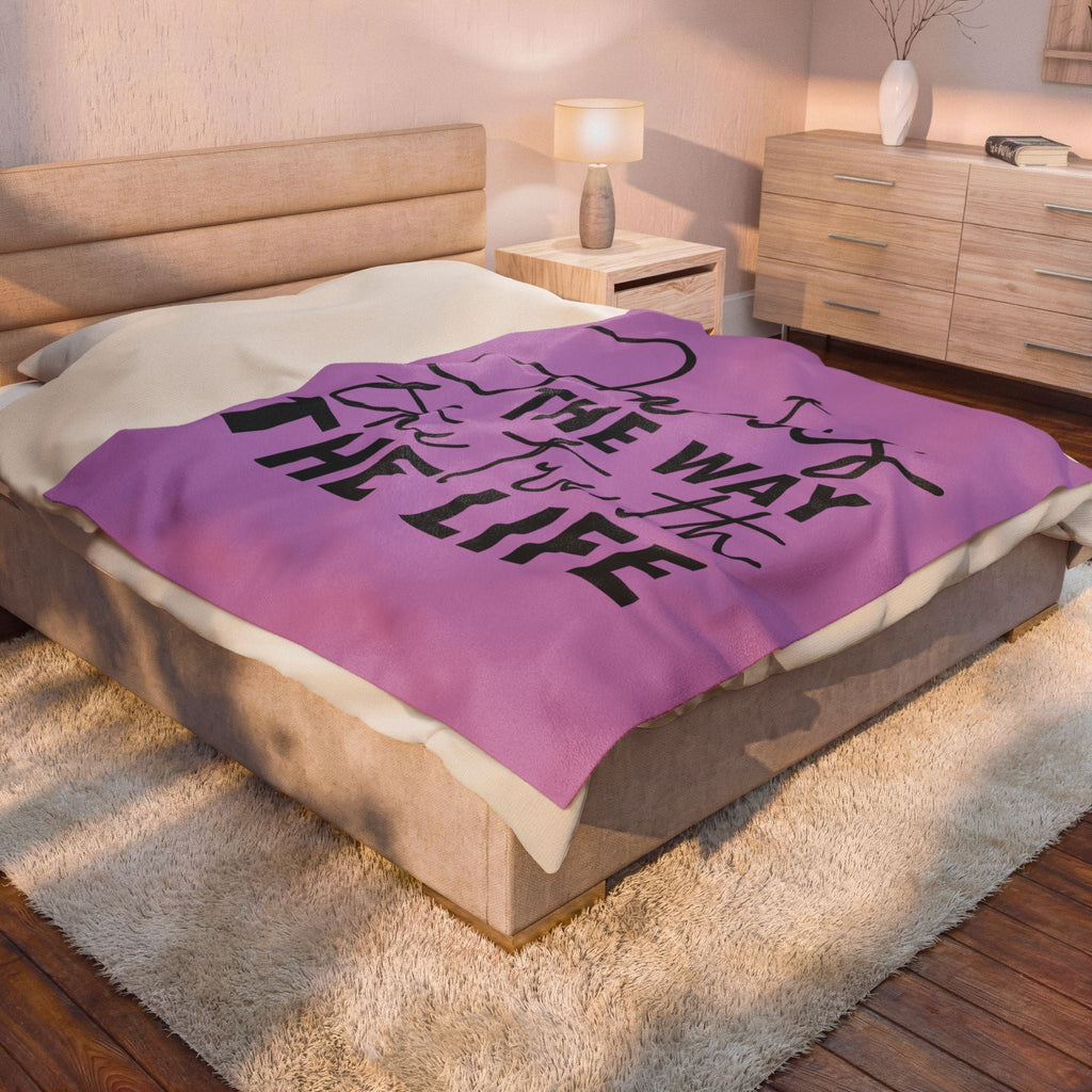 Faith Velveteen Plush Blanket — "Jesus The Way The Truth The Life" Throw - Grace & Grit Boutique