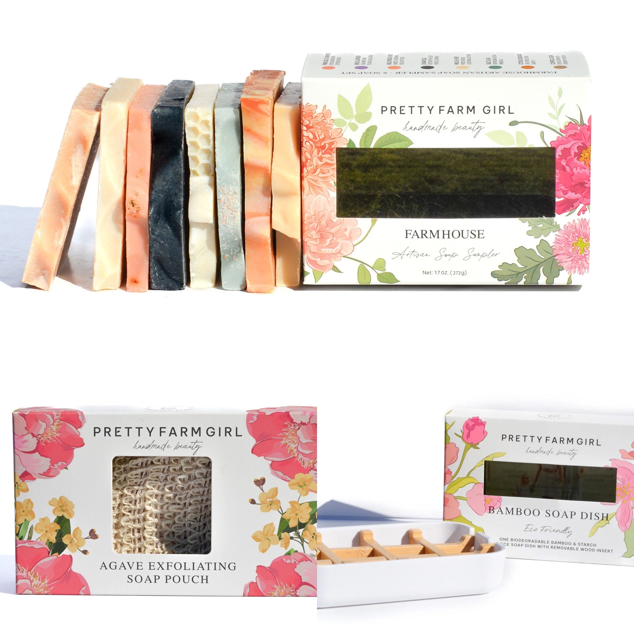 Farmhouse Artisan Goat Milk & Tallow Soap Sampler by Pretty farm girl