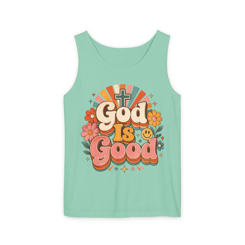 Floral Christian Tank Top - God Is Good Tee for Faith Wear - Grace & Grit Boutique