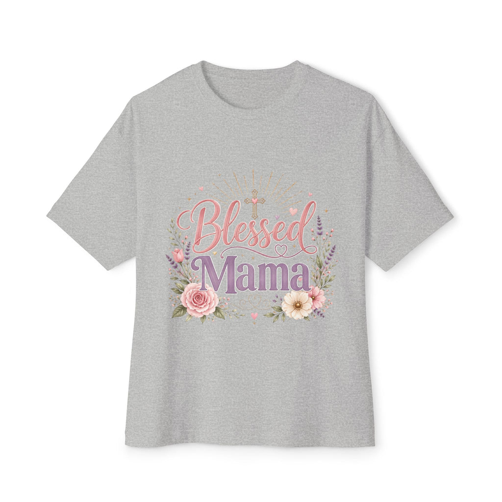 Floral Oversized Boxy Tee for Moms - Mother's Day Gift - Grace & Grit Boutique