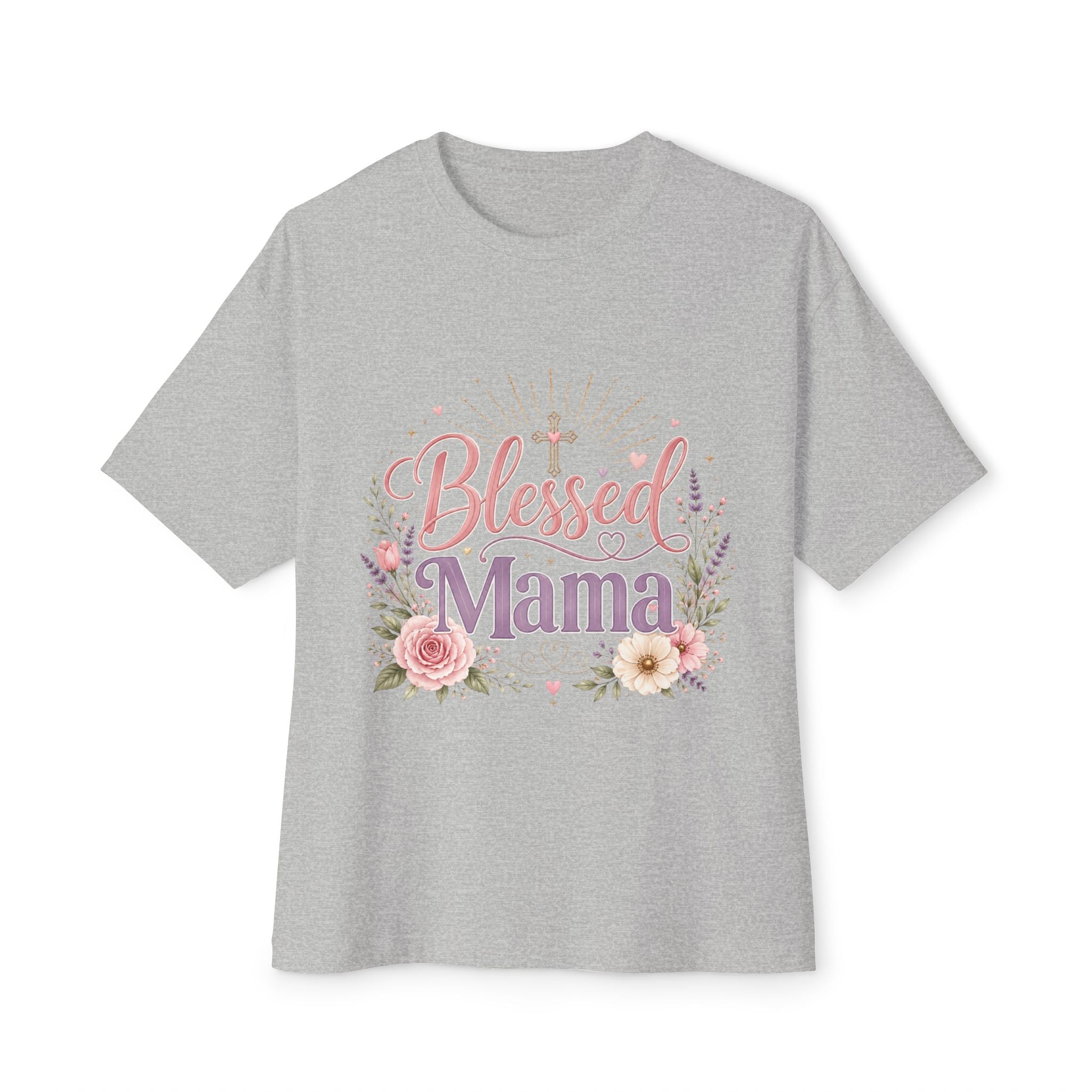Floral Oversized Boxy Tee for Moms - Mother's Day Gift - Grace & Grit Boutique