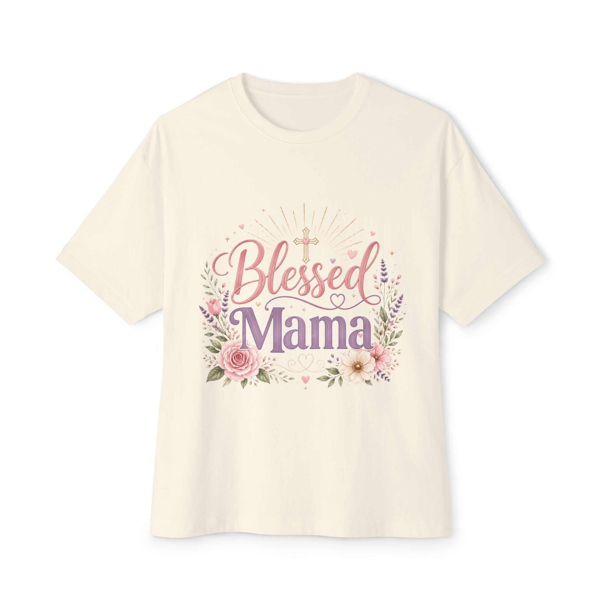 Floral Oversized Boxy Tee for Moms - Mother's Day Gift - Grace & Grit Boutique