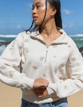 Floral Women's Half - Zip - Grace & Grit Boutique