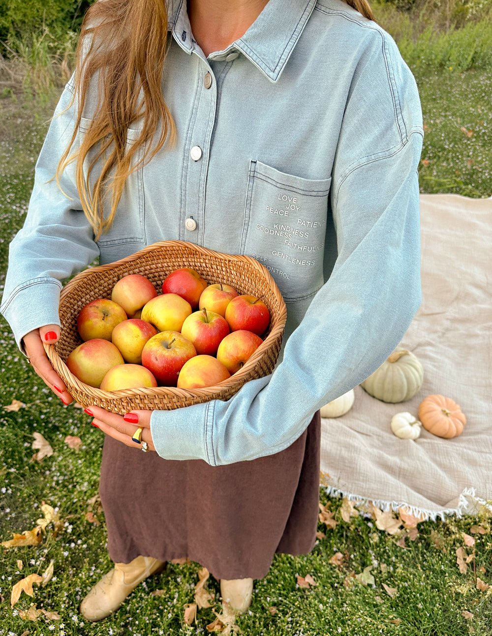 Fruit of the Spirit Shacket - Grace & Grit Boutique