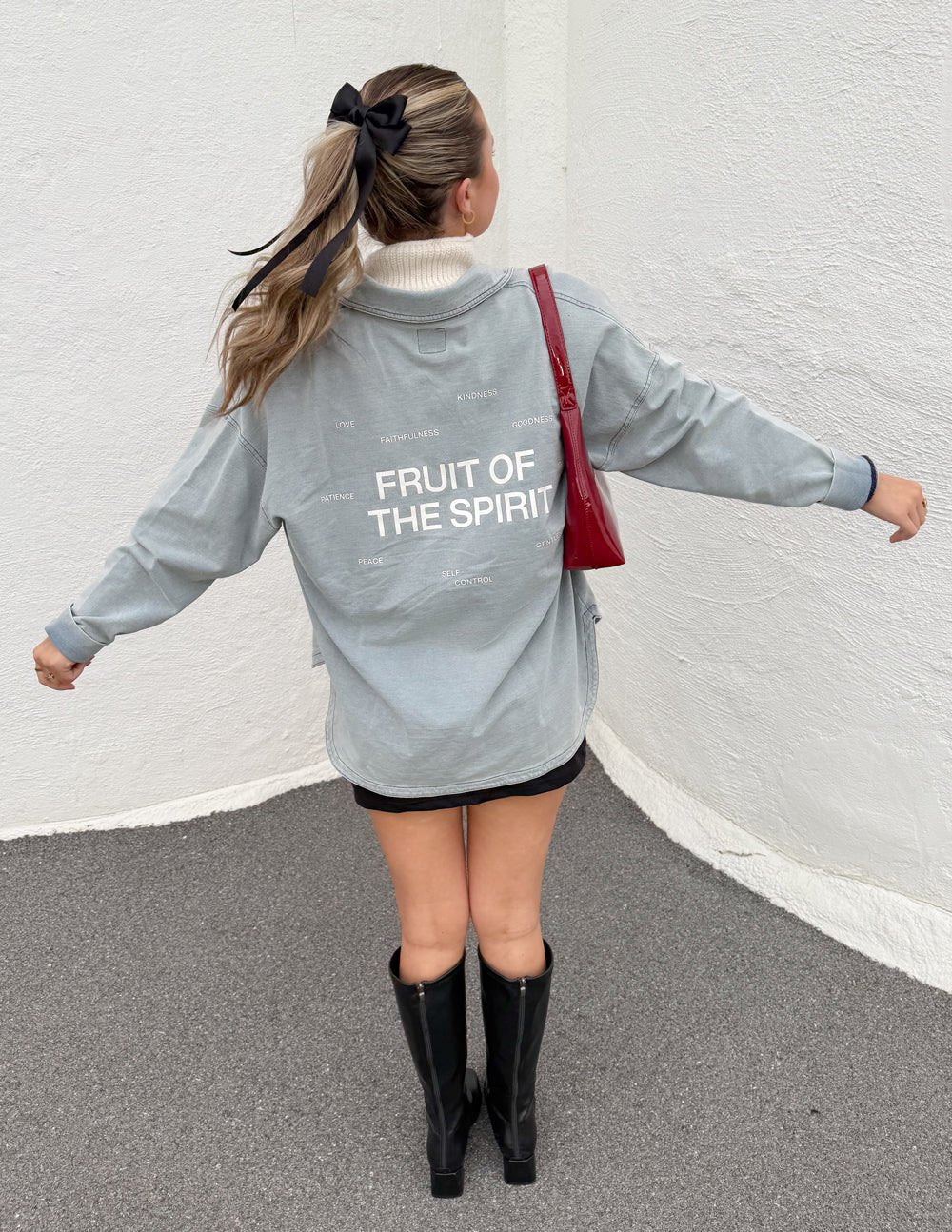 Fruit of the Spirit Shacket - Grace & Grit Boutique