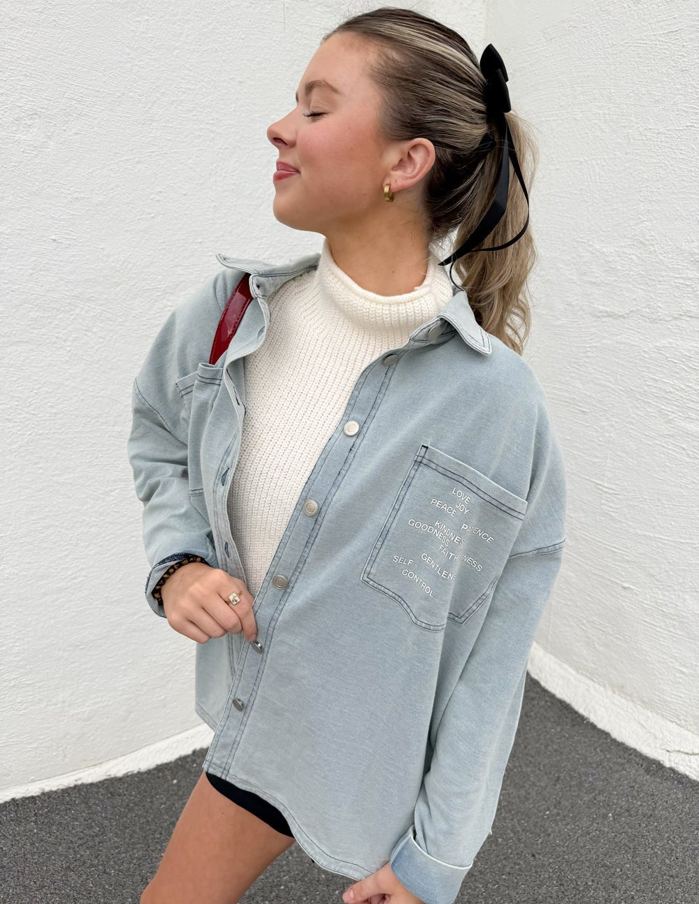 Fruit of the Spirit Shacket - Grace & Grit Boutique