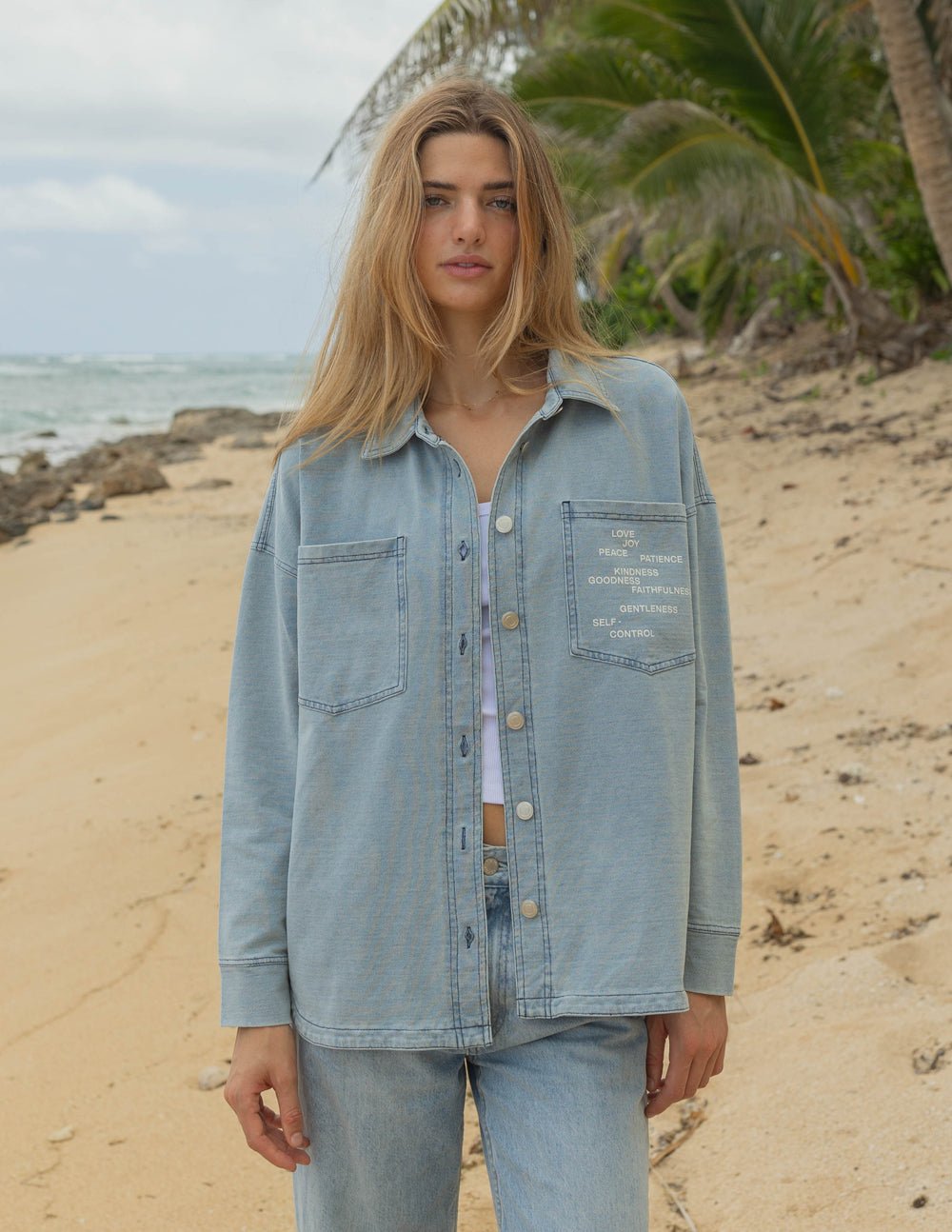 Fruit of the Spirit Shacket - Grace & Grit Boutique
