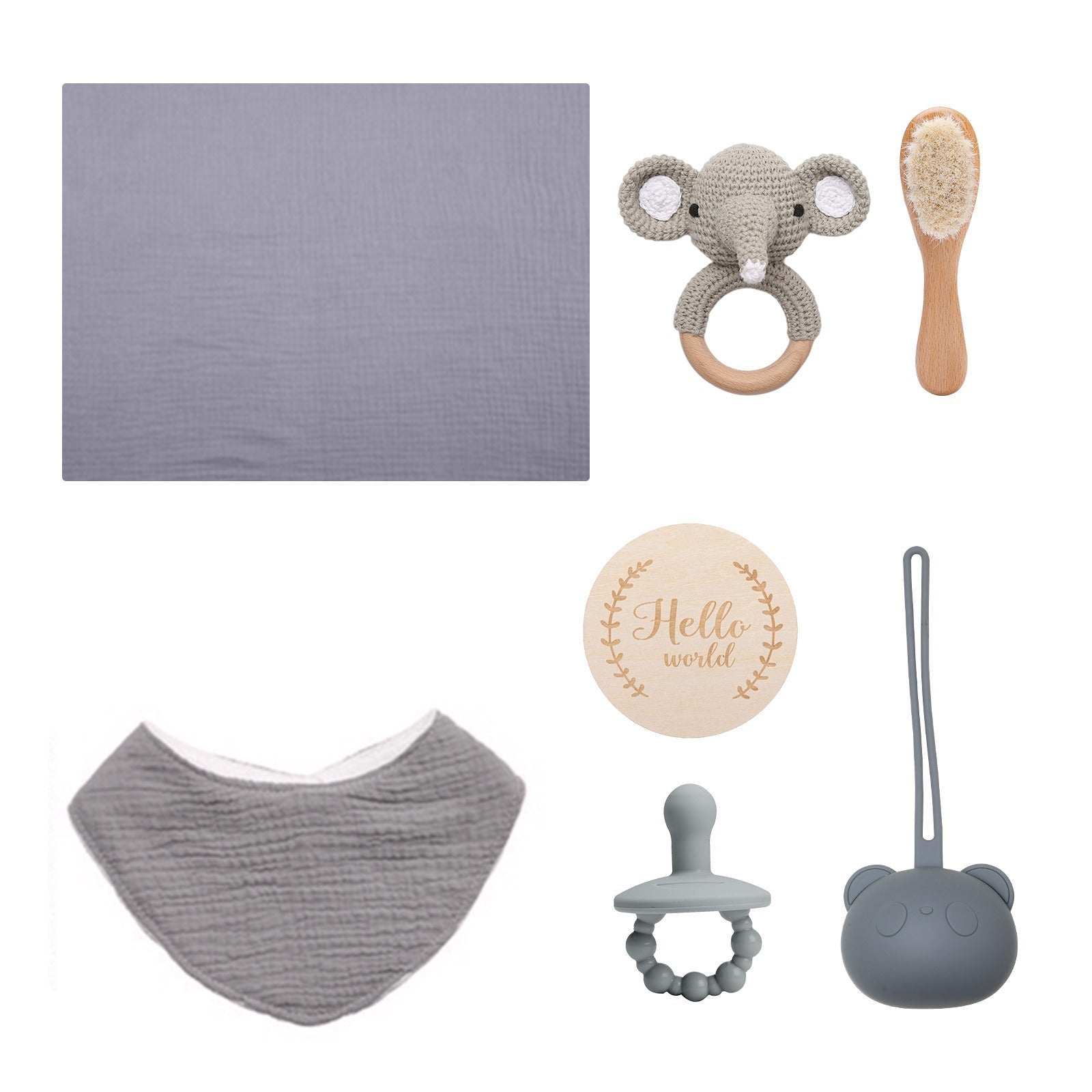 Full moon birth with hand gift, bath towel, wool brush, baby shower mouth, water towel, pacifier set by V.I.P Digital Presence
