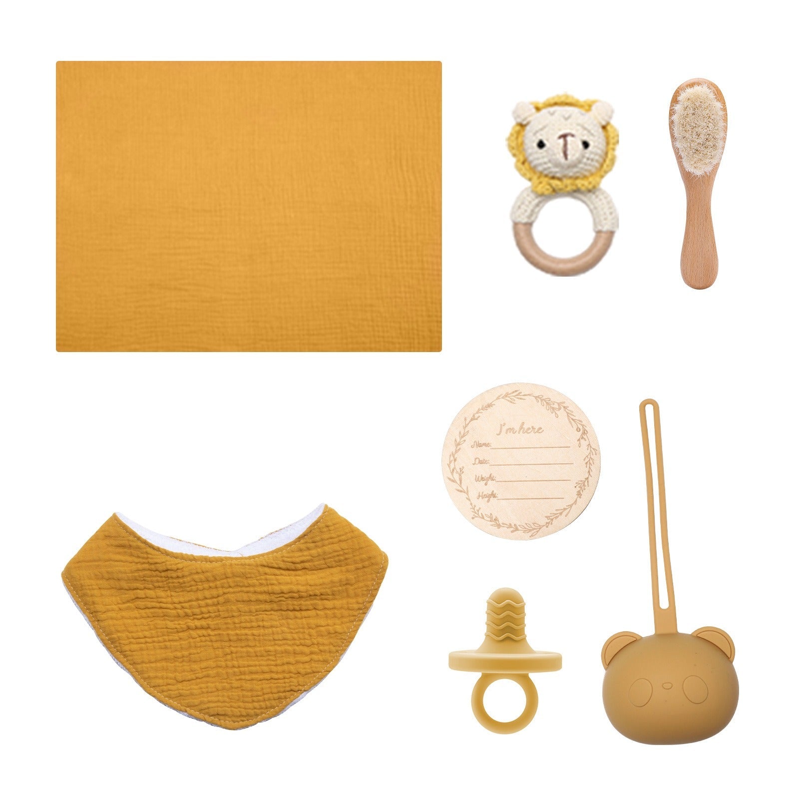 Full moon birth with hand gift, bath towel, wool brush, baby shower mouth, water towel, pacifier set by V.I.P Digital Presence