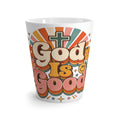 God Is Good Floral Cross Latte Mug — Retro Christian Coffee Cup - Grace & Grit Boutique