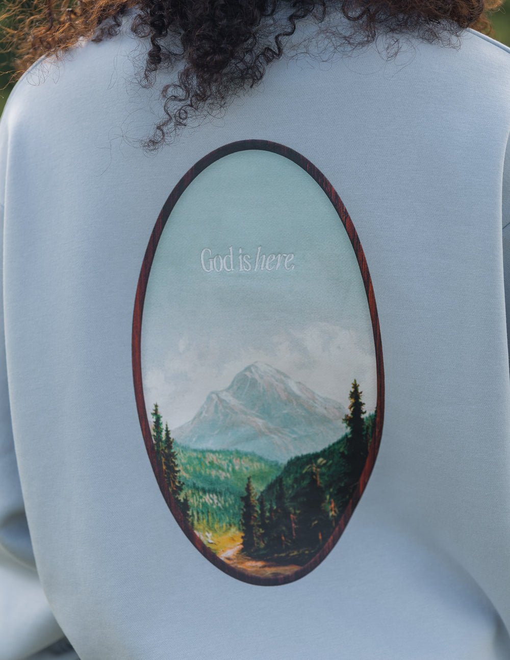 God Is Here Unisex Crewneck - Grace & Grit Boutique