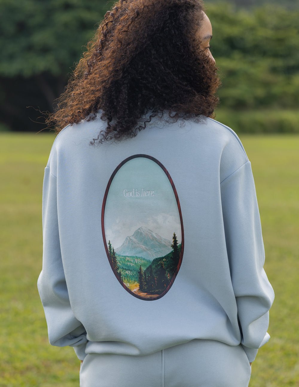 God Is Here Unisex Crewneck - Grace & Grit Boutique