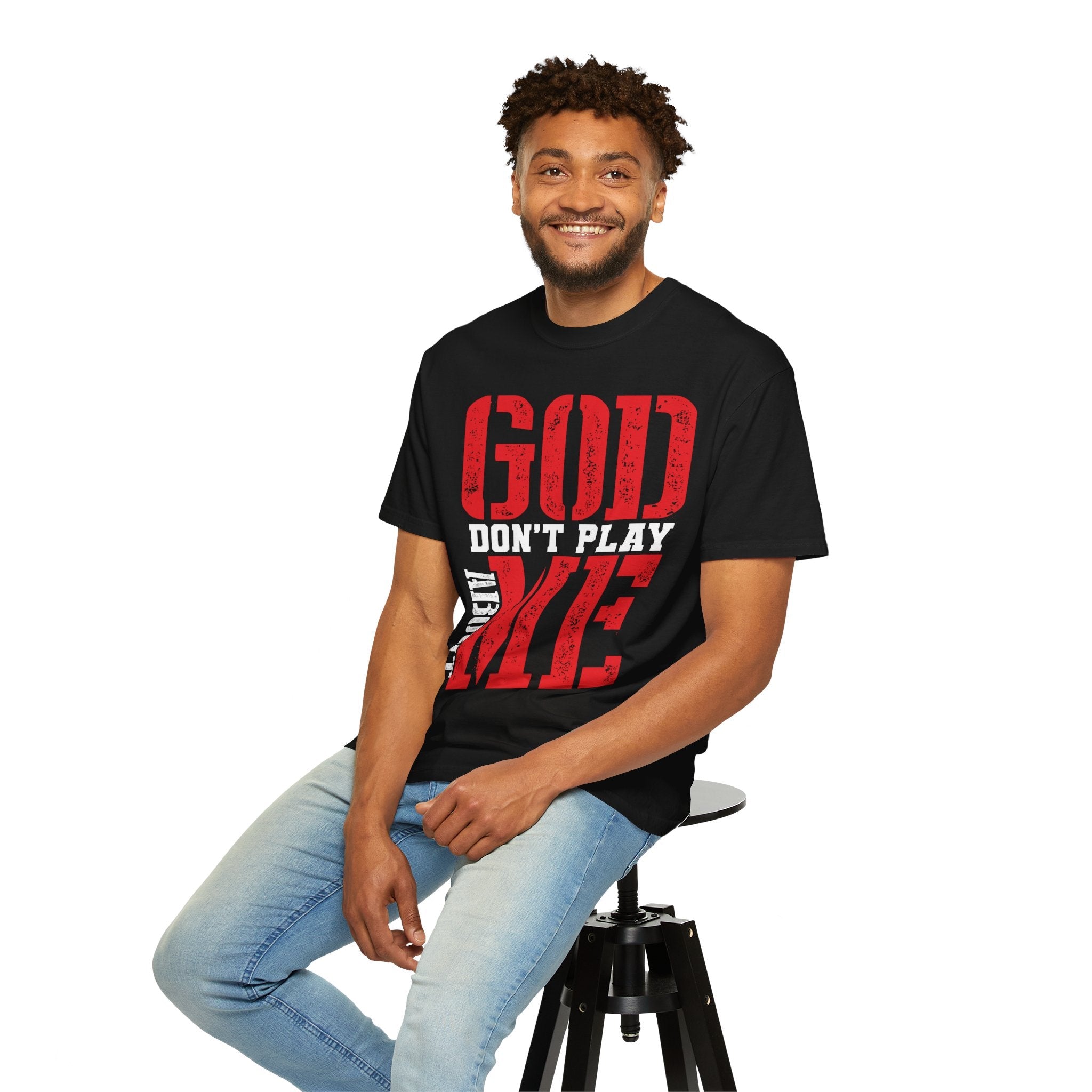 God Me T-Shirt — Distressed Bold Faith Graphic Tee - Grace & Grit Boutique