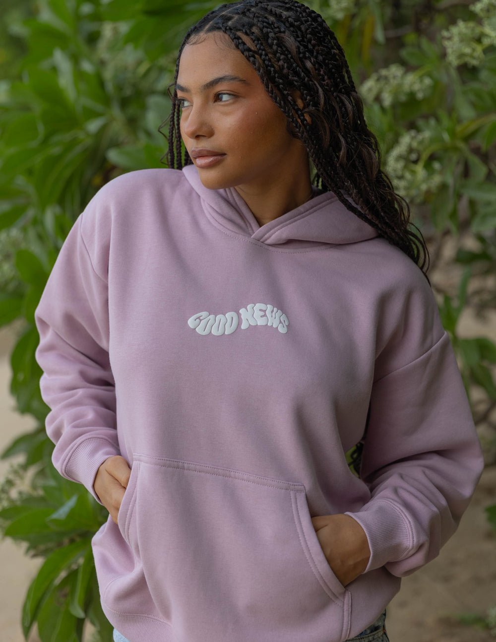 Good News Pink Unisex Hoodie - Grace & Grit Boutique