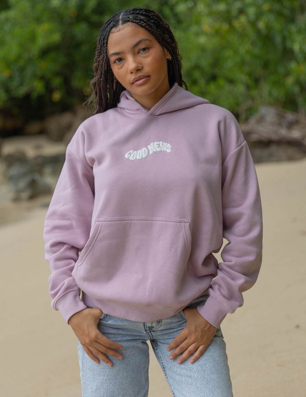 Good News Pink Unisex Hoodie - Grace & Grit Boutique