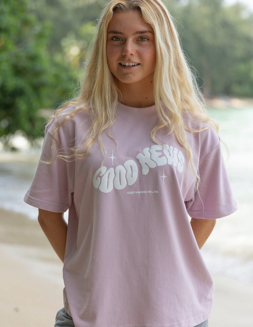 Good News Pink Unisex Tee - Grace & Grit Boutique