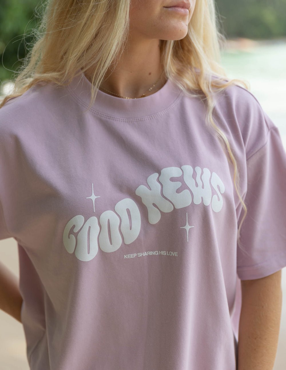 Good News Pink Unisex Tee - Grace & Grit Boutique