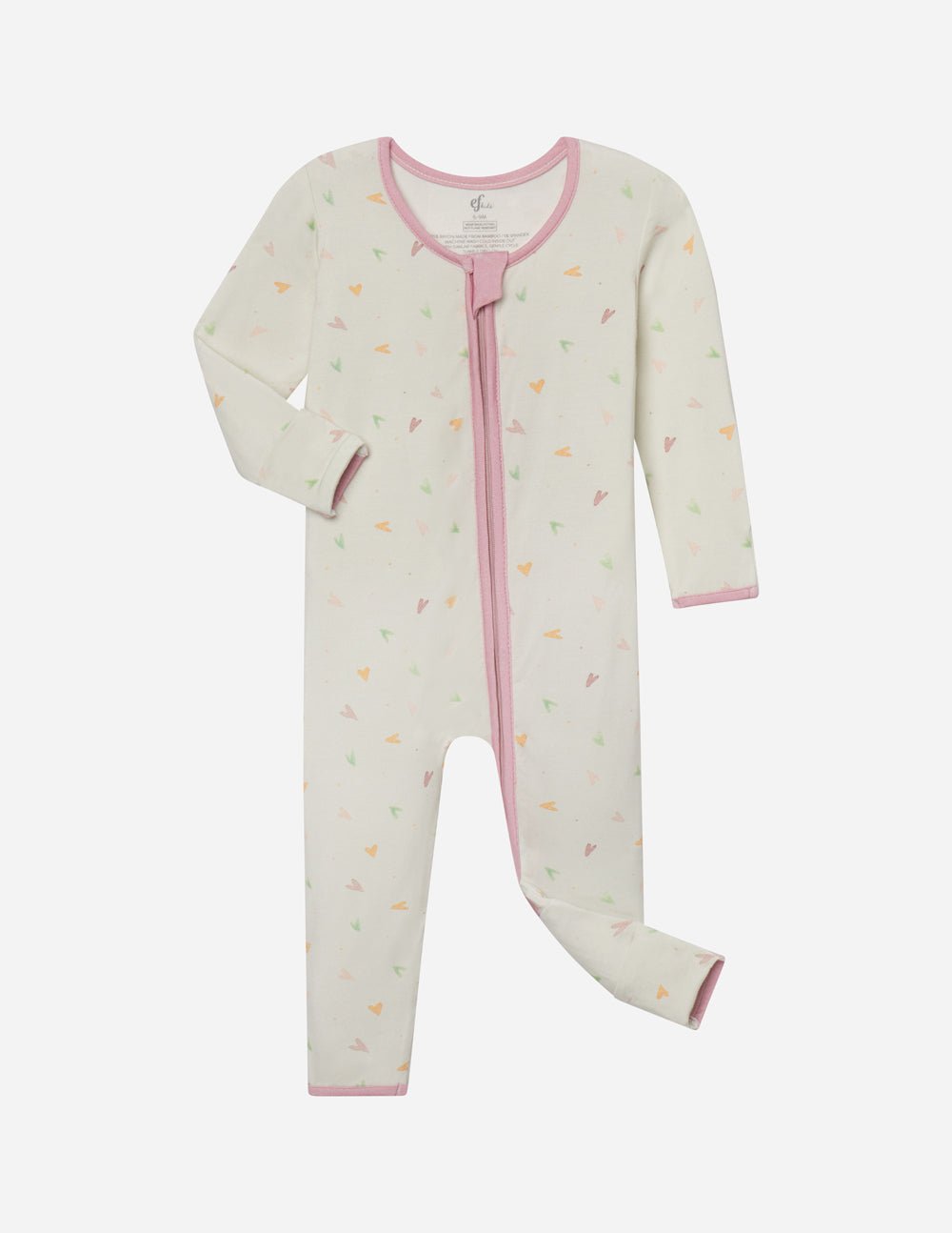 Heart Bamboo Convertible Footed Onesie - Grace & Grit Boutique