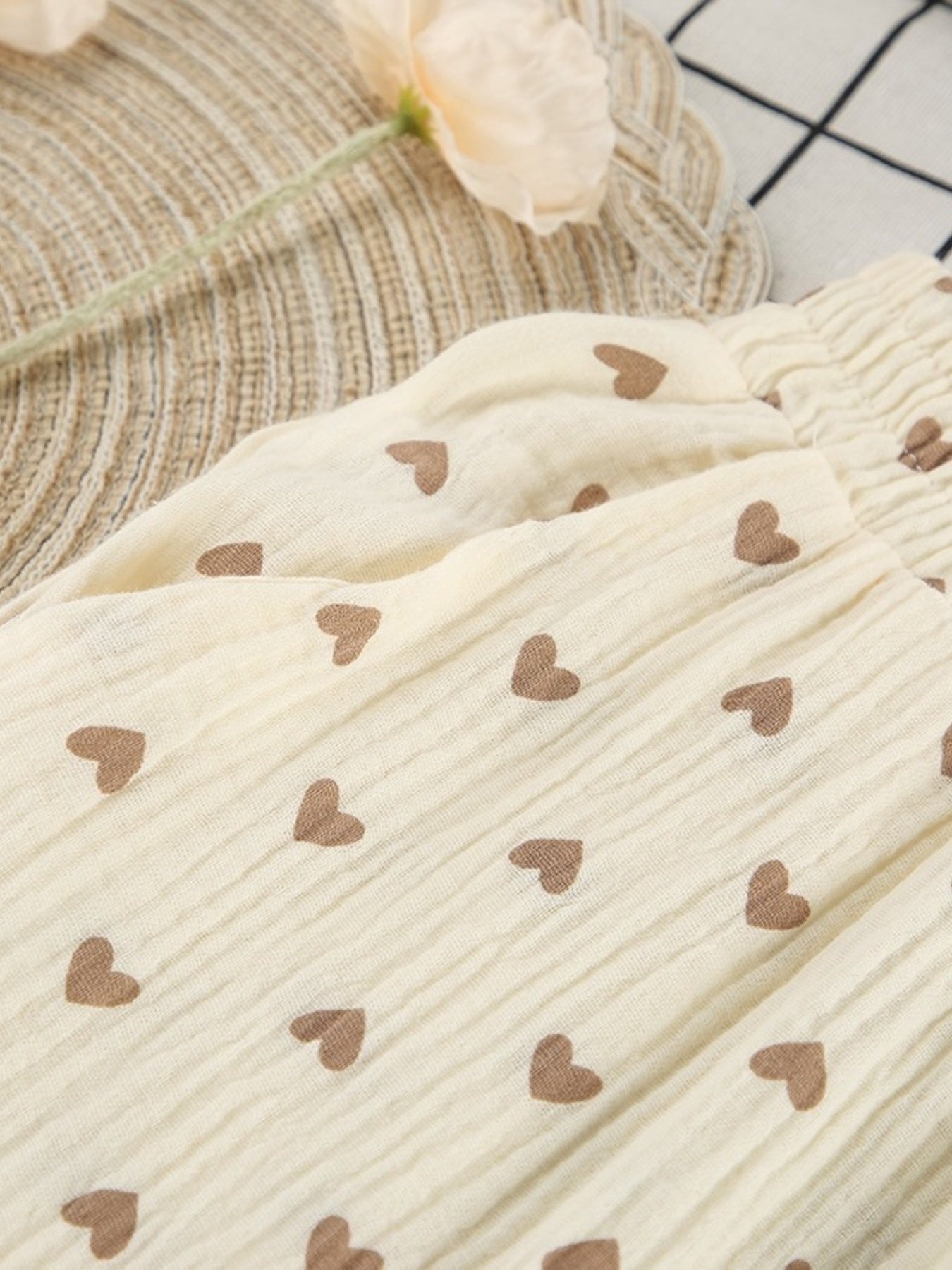 Heart Print Three - Piece Lounge Set - Grace & Grit Boutique