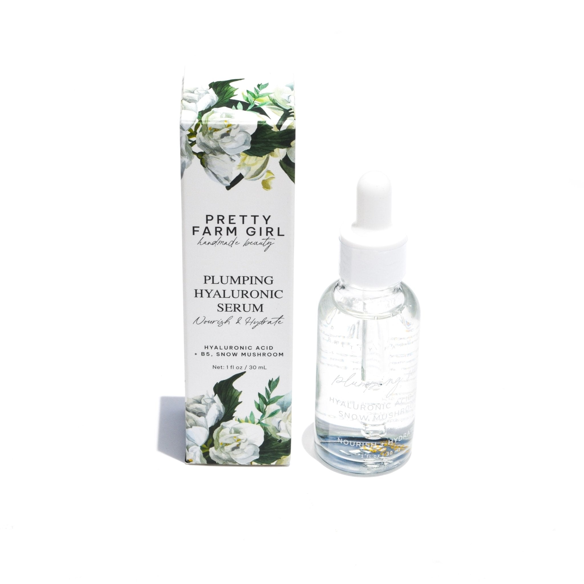 Hyaluronic Plumping Serum with Vitamin B5 + Snow Mushroom - Grace & Grit Boutique