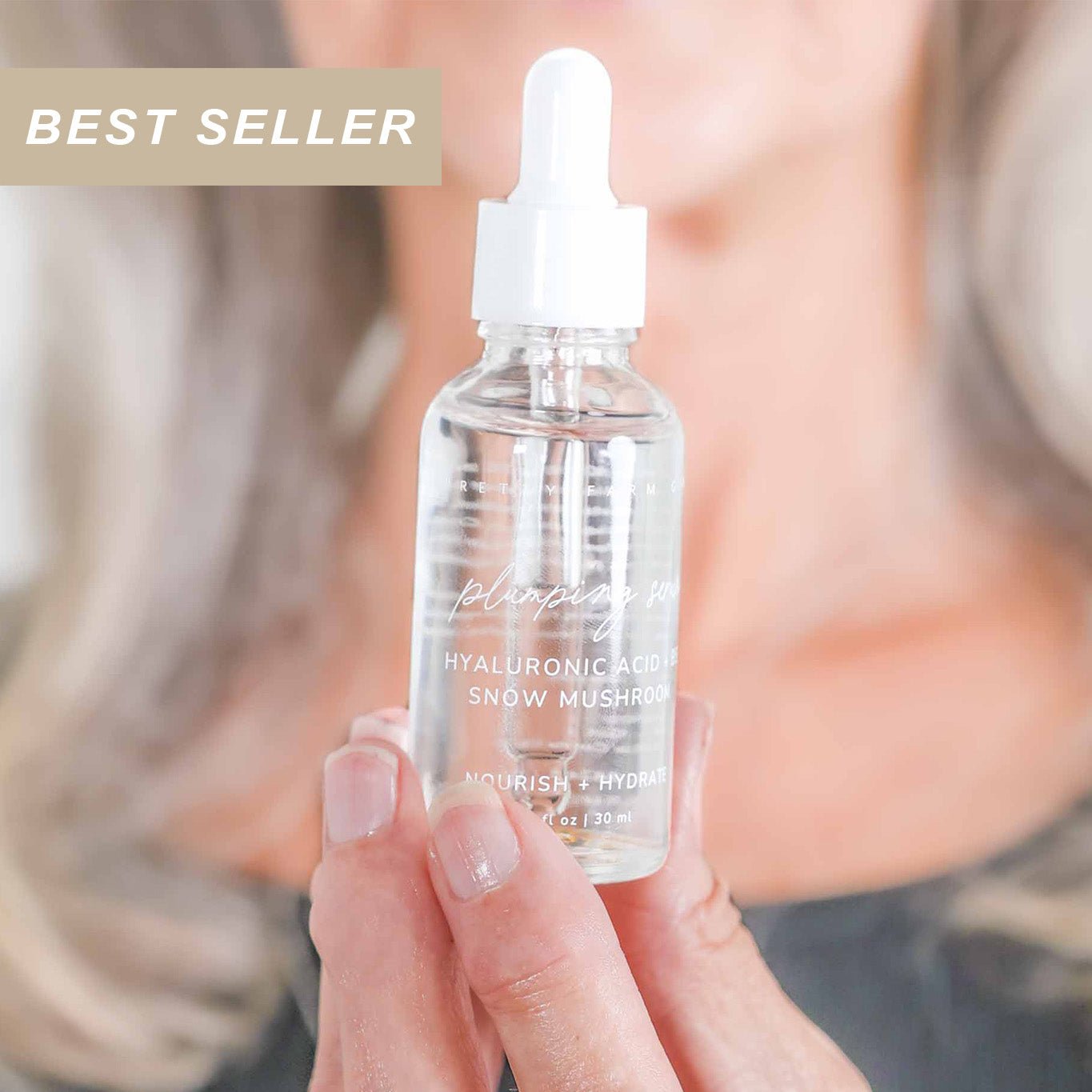 Hyaluronic Plumping Serum with Vitamin B5 + Snow Mushroom - Grace & Grit Boutique