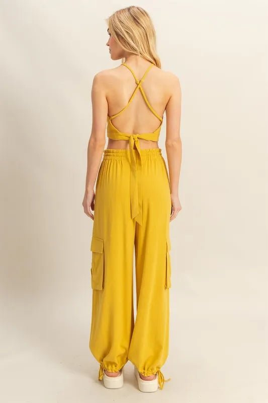 HYFVE Crop Top and Cargo Pants Set - Grace & Grit Boutique