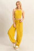 HYFVE Crop Top and Cargo Pants Set - Grace & Grit Boutique