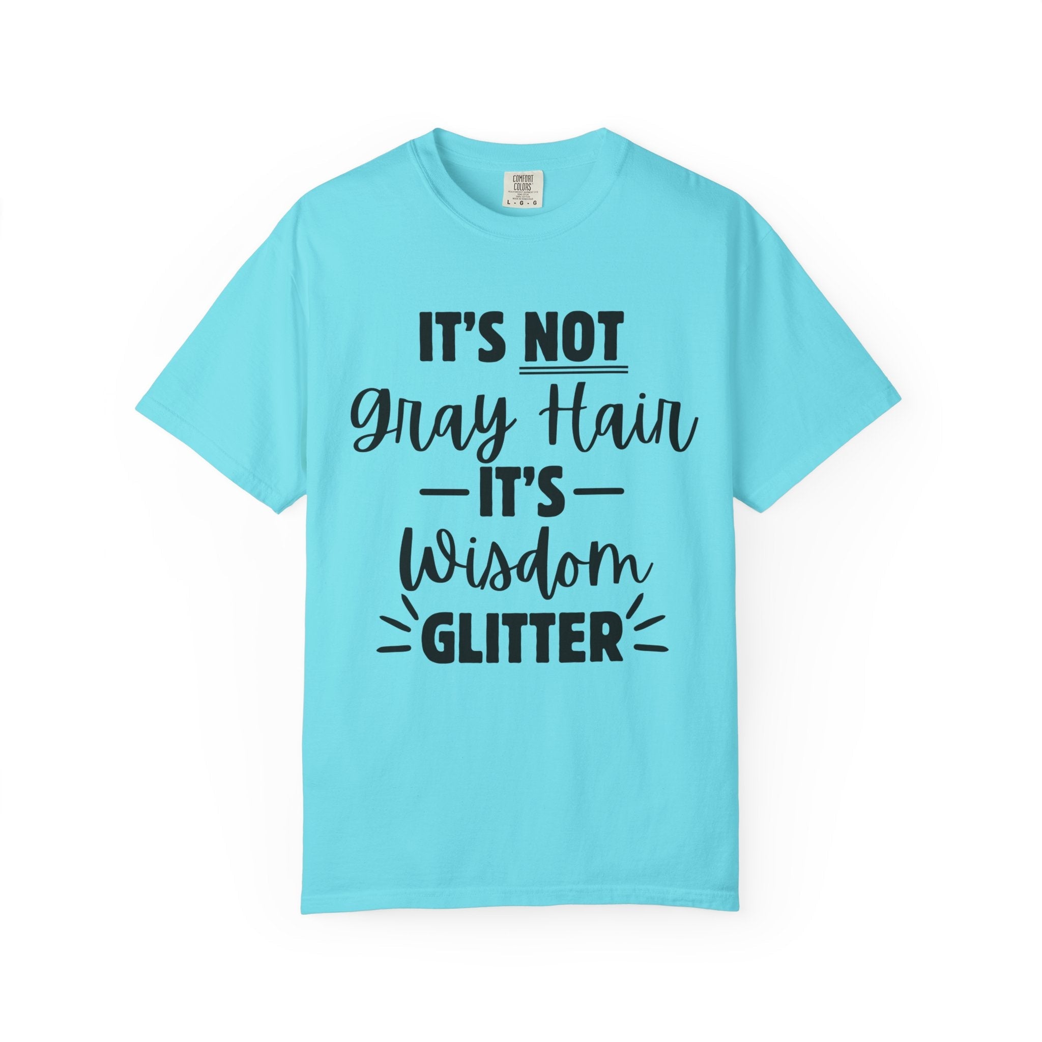 It's Not Gray Hair It's Wisdom Glitter T-Shirt | Funny Senior Pride Tee - Grace & Grit Boutique