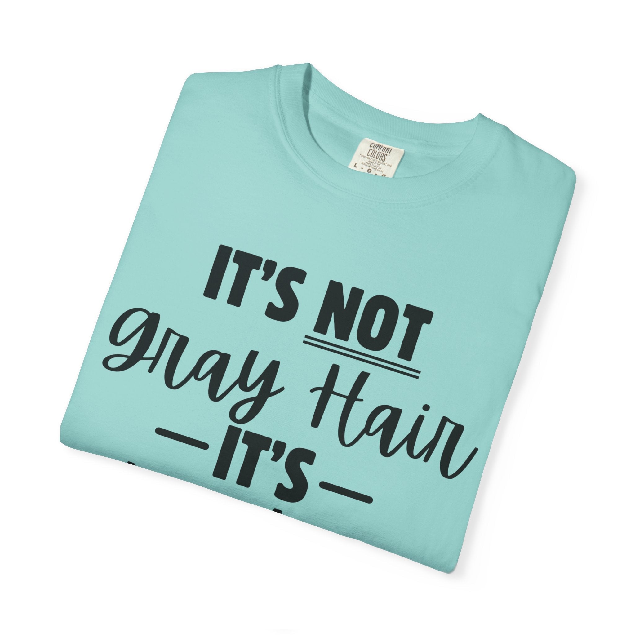 It's Not Gray Hair It's Wisdom Glitter T-Shirt | Funny Senior Pride Tee - Grace & Grit Boutique