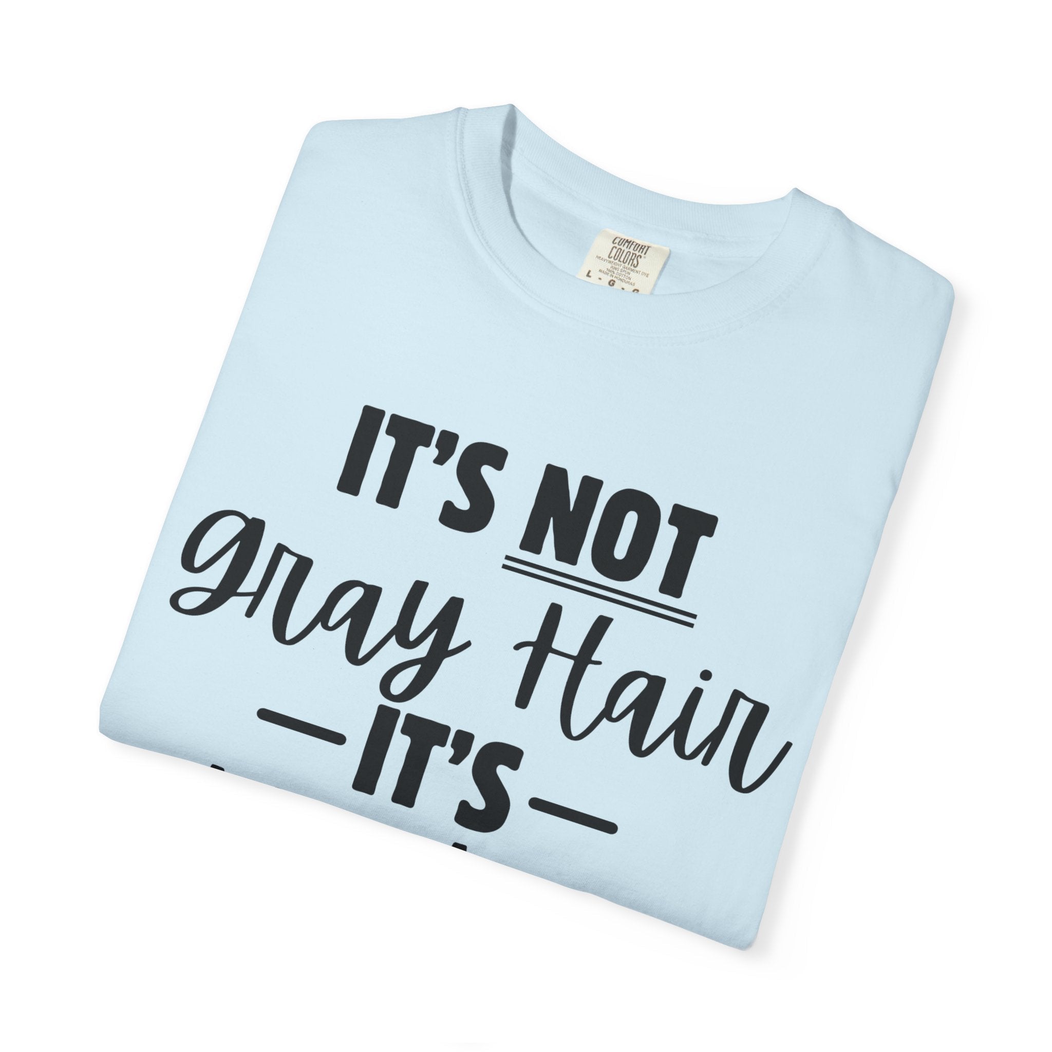 It's Not Gray Hair It's Wisdom Glitter T-Shirt | Funny Senior Pride Tee - Grace & Grit Boutique