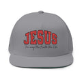 Jesus Embroidered Flat Bill Cap — Faith Snapback Hat - Grace & Grit Boutique