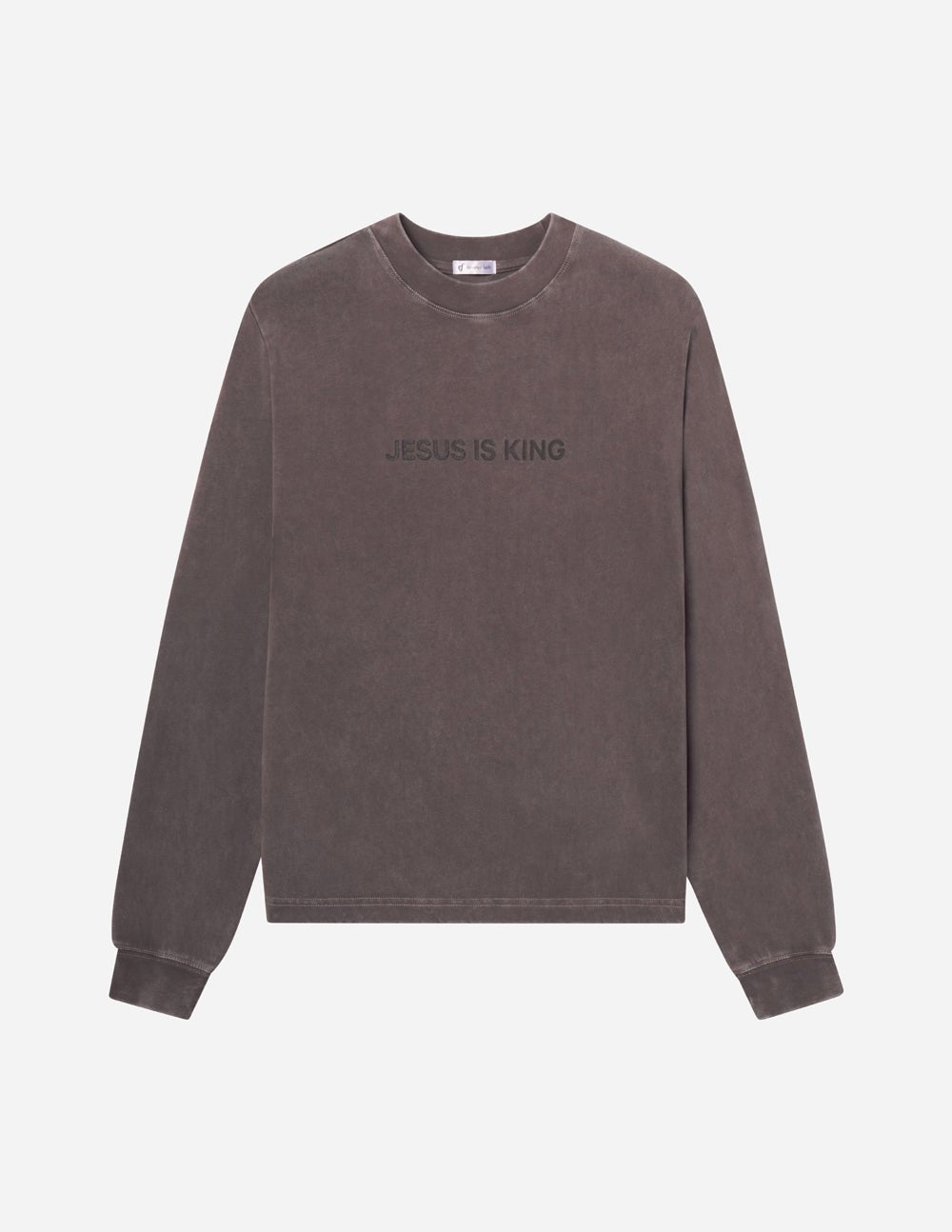 Jesus Is King Brown LS Unisex Tee - Grace & Grit Boutique