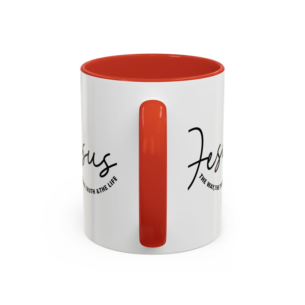 Jesus Is The Way Accent Coffee Mug — Faith Scripture Ceramic (11/15 oz) - Grace & Grit Boutique