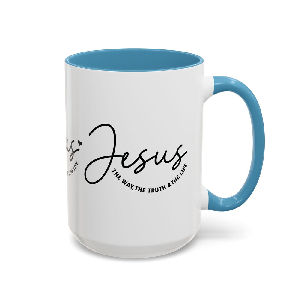 Jesus Is The Way Accent Coffee Mug — Faith Scripture Ceramic (11/15 oz) - Grace & Grit Boutique