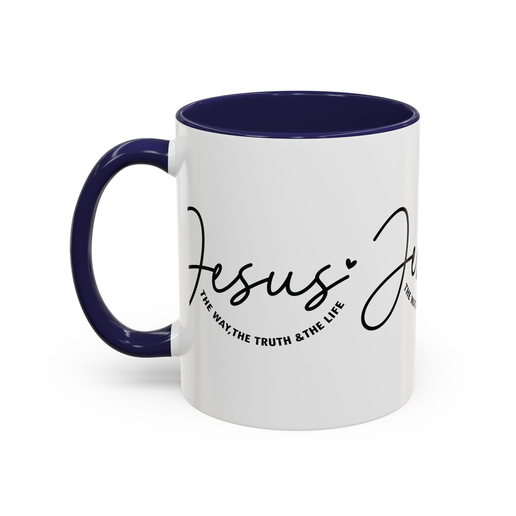 Jesus Is The Way Accent Coffee Mug — Faith Scripture Ceramic (11/15 oz) - Grace & Grit Boutique