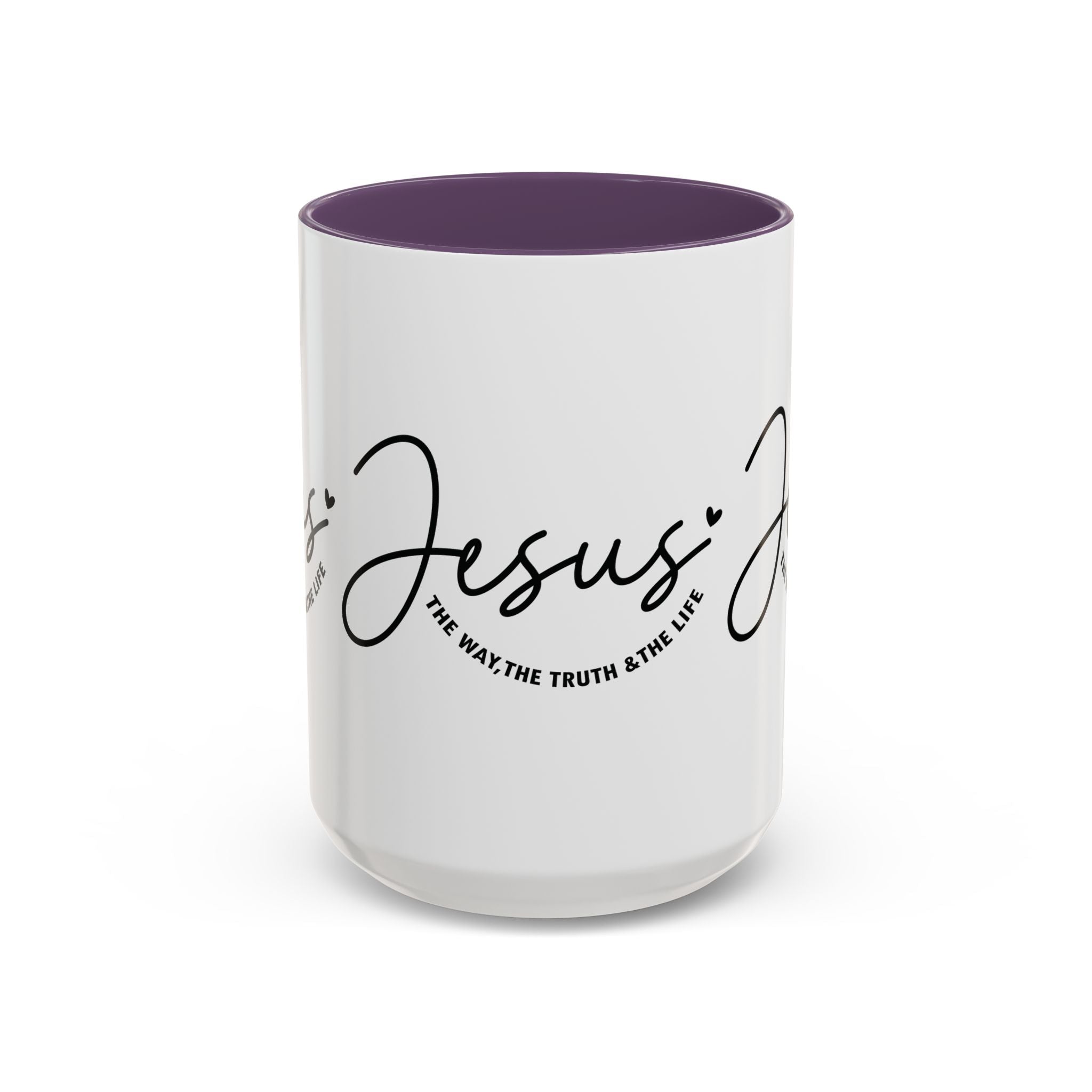 Jesus Is The Way Accent Coffee Mug — Faith Scripture Ceramic (11/15 oz) by Printify