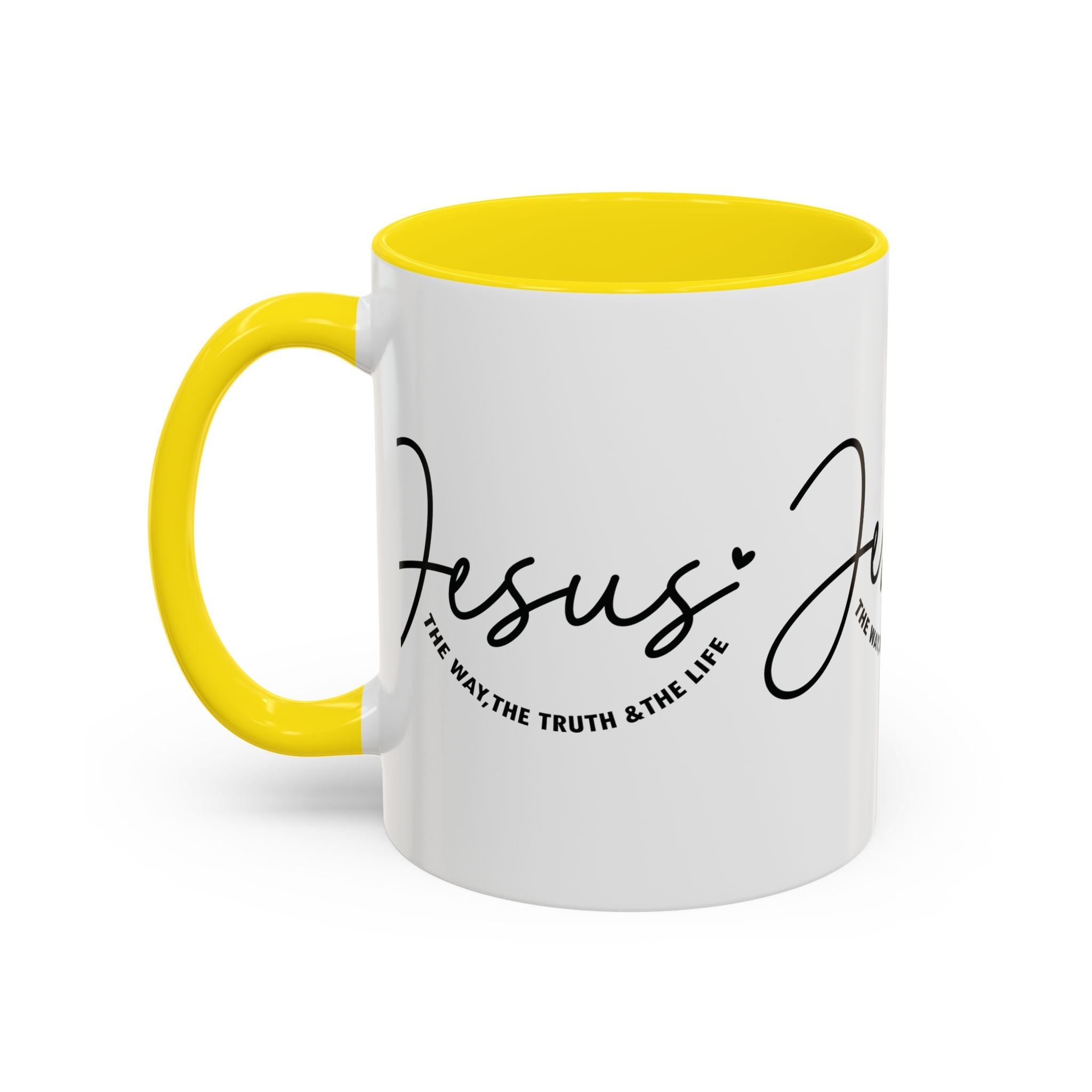 Jesus Is The Way Accent Coffee Mug — Faith Scripture Ceramic (11/15 oz) - Grace & Grit Boutique