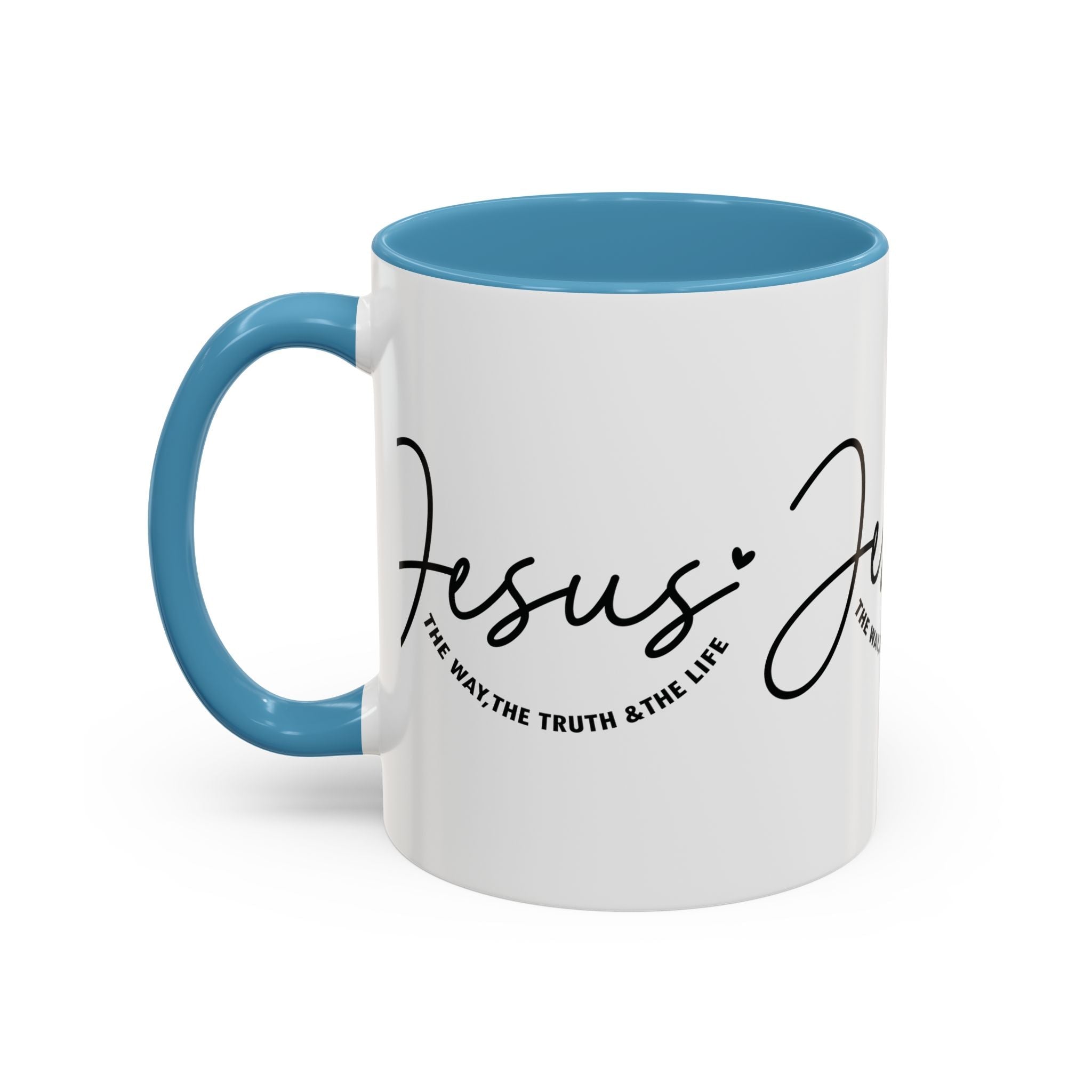 Jesus Is The Way Accent Coffee Mug — Faith Scripture Ceramic (11/15 oz) - Grace & Grit Boutique