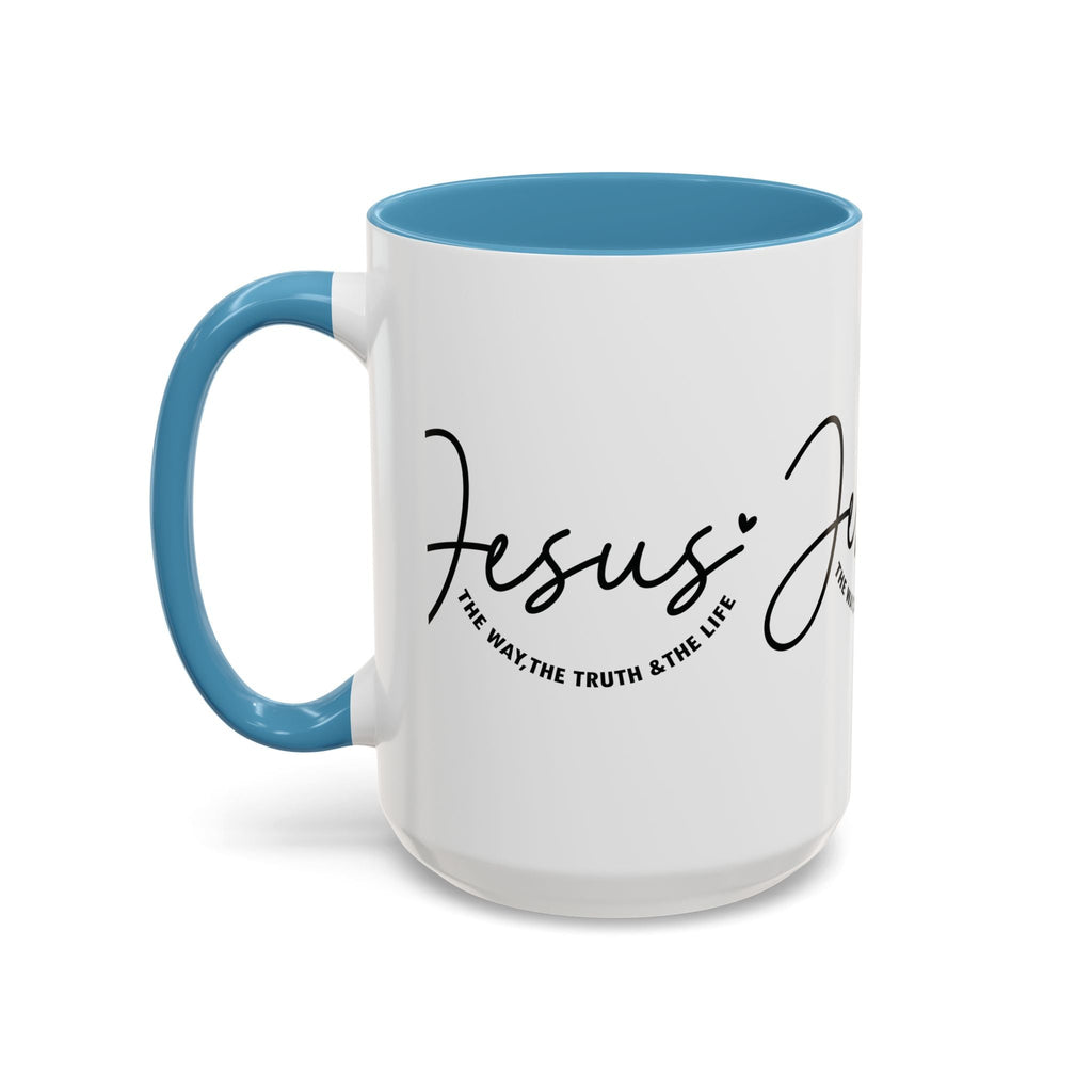 Jesus Is The Way Accent Coffee Mug — Faith Scripture Ceramic (11/15 oz) - Grace & Grit Boutique
