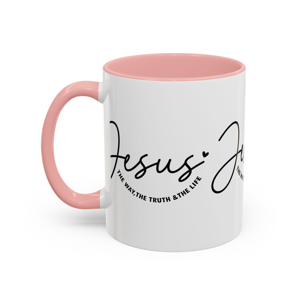 Jesus Is The Way Accent Coffee Mug — Faith Scripture Ceramic (11/15 oz) - Grace & Grit Boutique