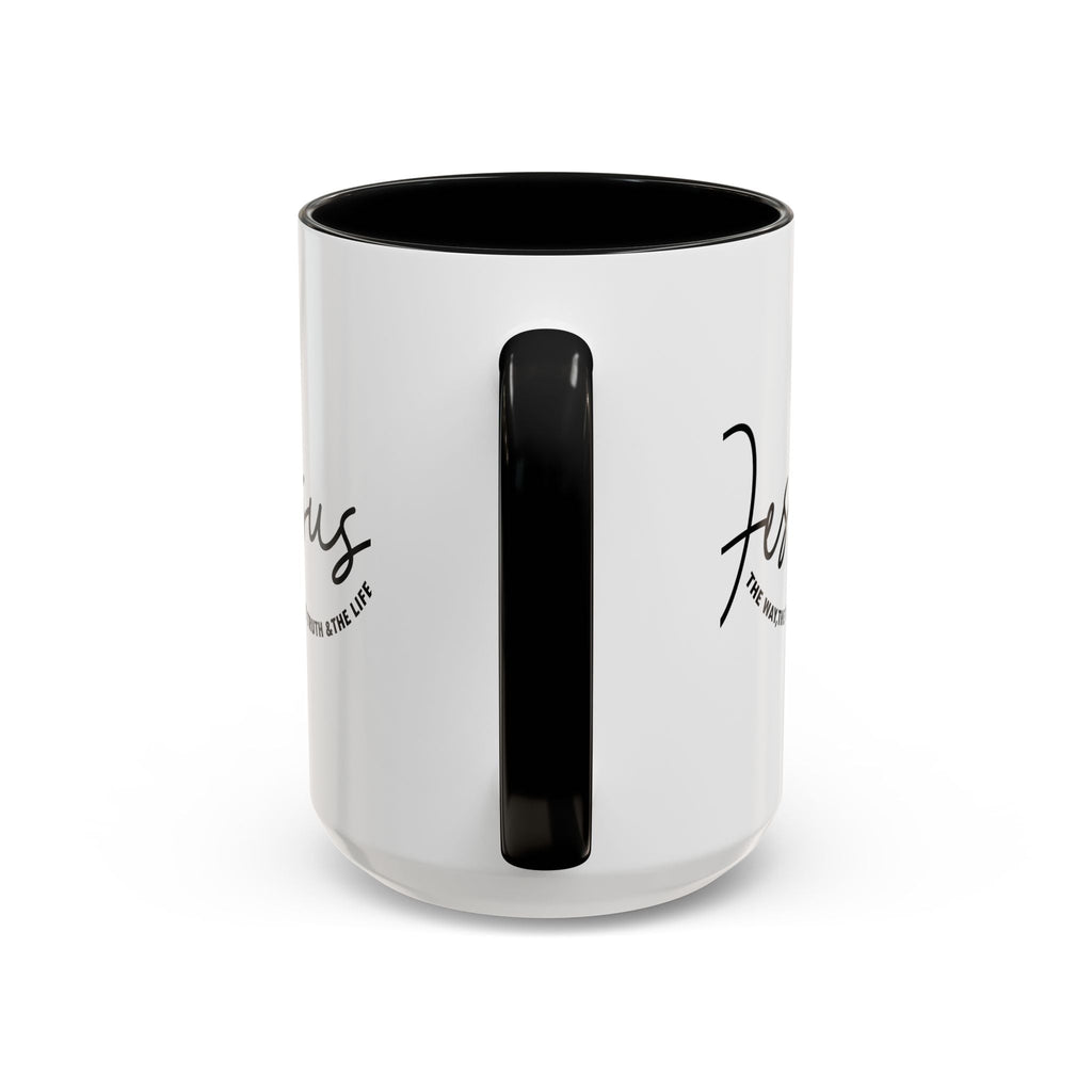 Jesus Is The Way Accent Coffee Mug — Faith Scripture Ceramic (11/15 oz) - Grace & Grit Boutique