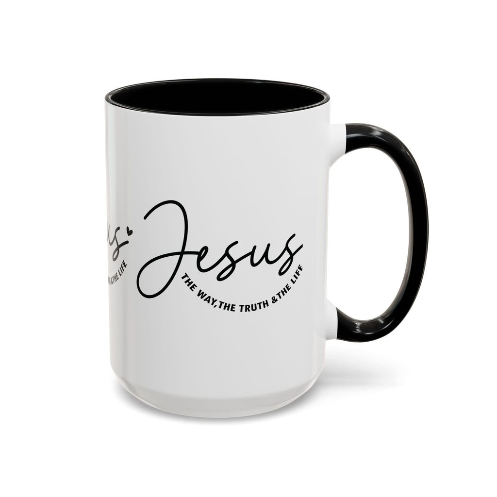 Jesus Is The Way Accent Coffee Mug — Faith Scripture Ceramic (11/15 oz) - Grace & Grit Boutique