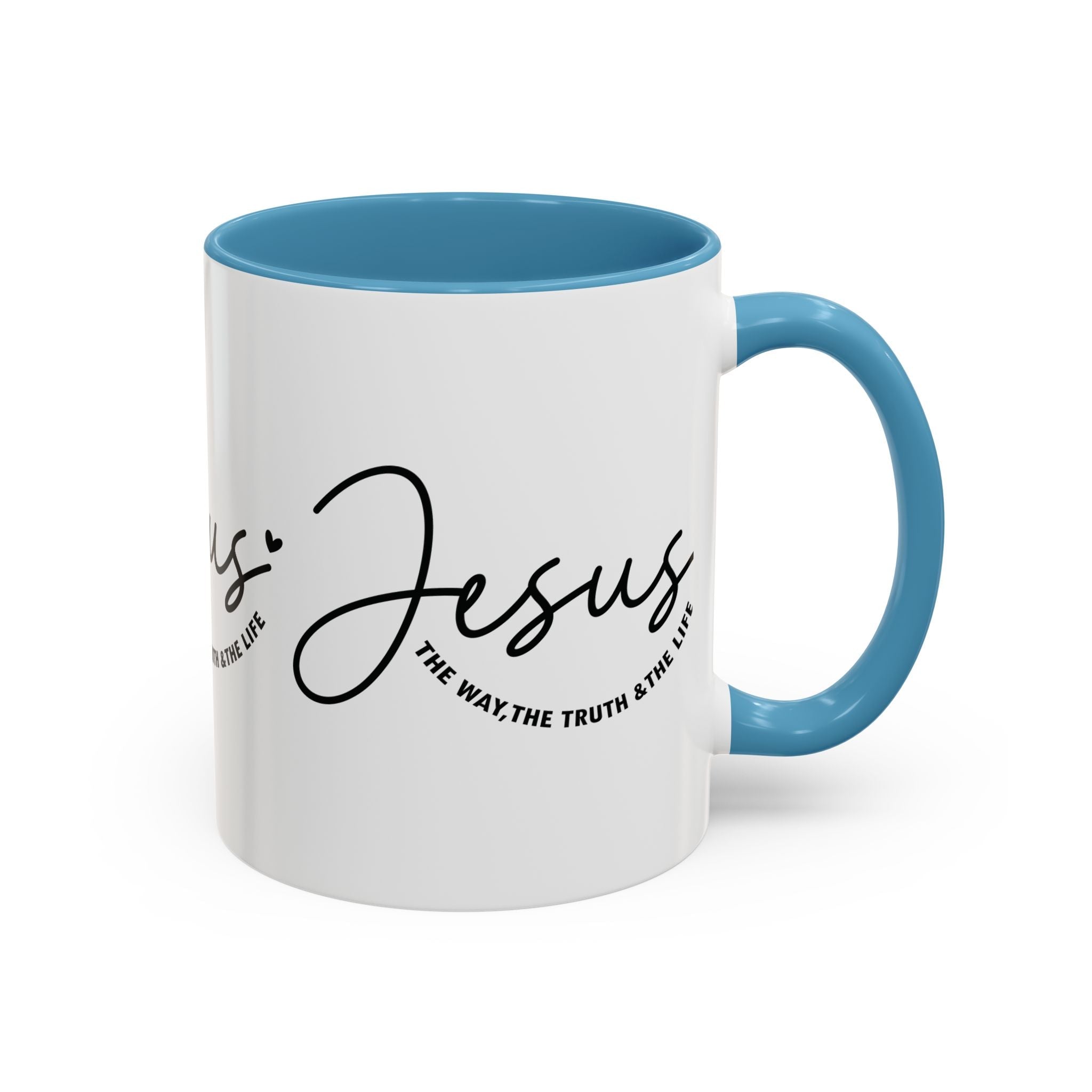 Jesus Is The Way Accent Coffee Mug — Faith Scripture Ceramic (11/15 oz) - Grace & Grit Boutique