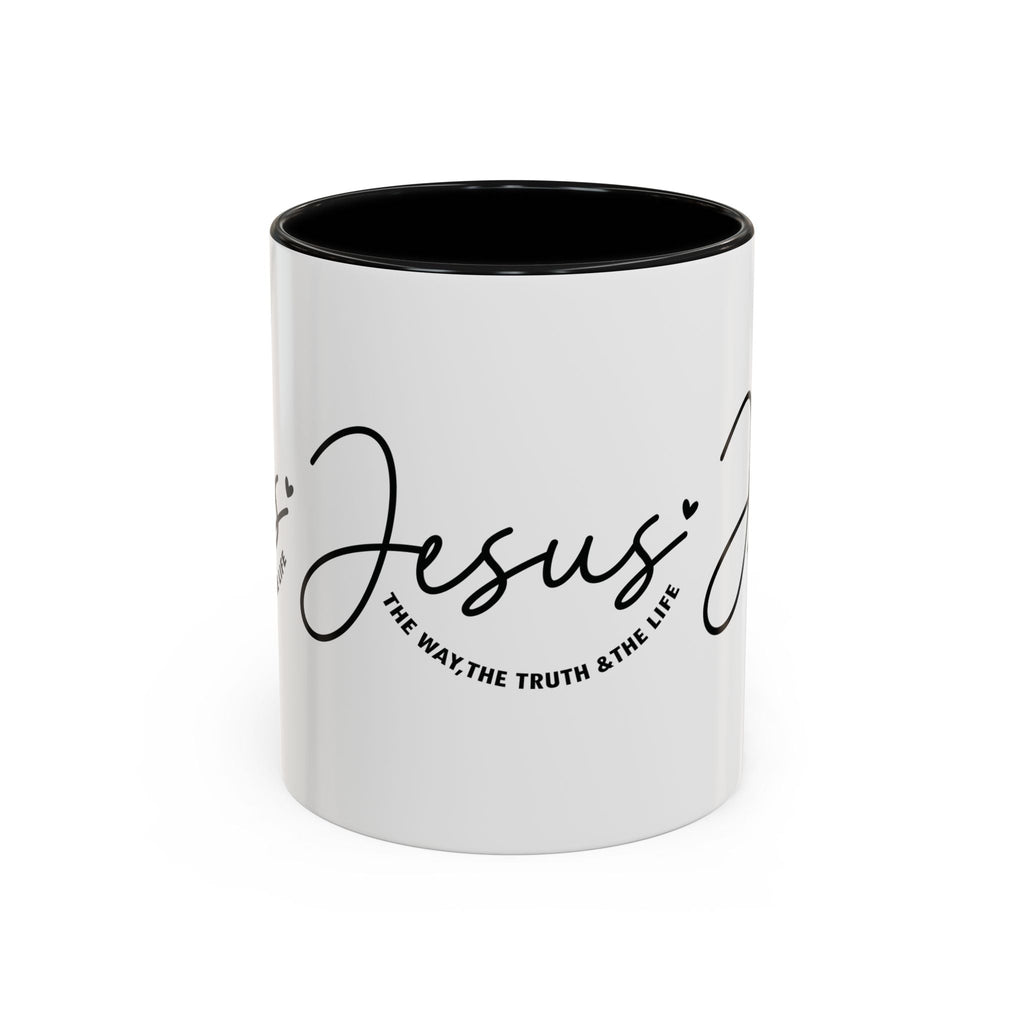 Jesus Is The Way Accent Coffee Mug — Faith Scripture Ceramic (11/15 oz) - Grace & Grit Boutique