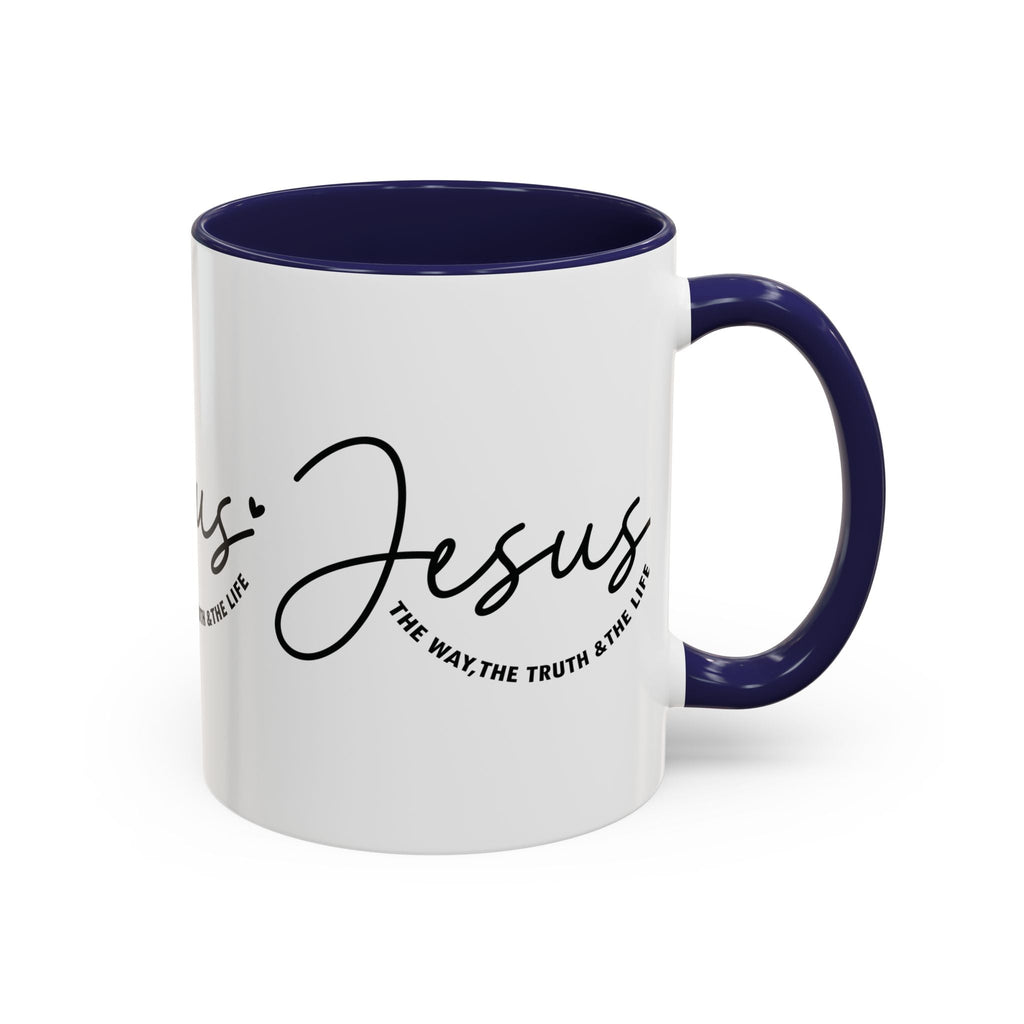 Jesus Is The Way Accent Coffee Mug — Faith Scripture Ceramic (11/15 oz) - Grace & Grit Boutique