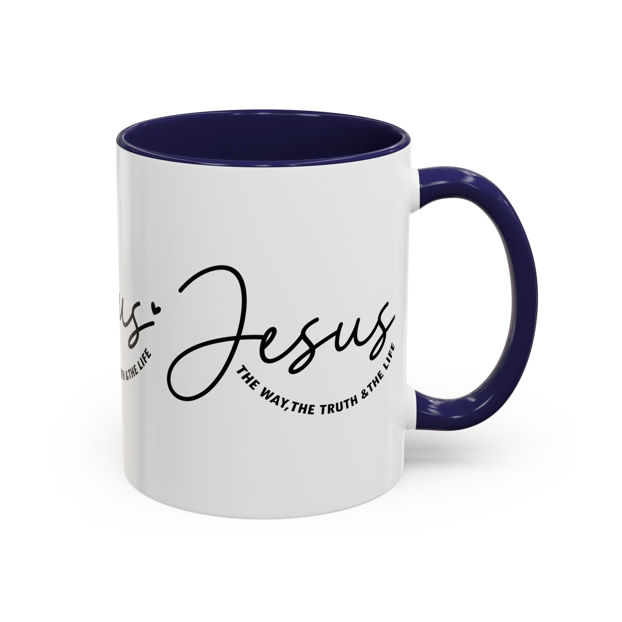 Jesus Is The Way Accent Coffee Mug — Faith Scripture Ceramic (11/15 oz) - Grace & Grit Boutique